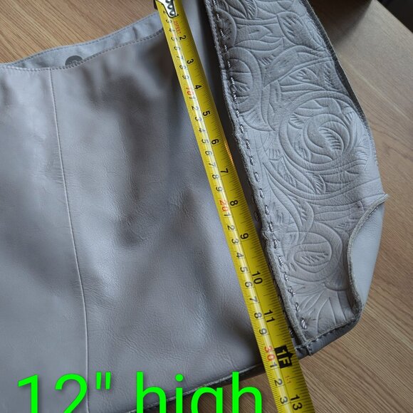 SAK LOS FELIZ SOFT SUPPLE LEATHER SLOUCHY HOBO TOTE SIZE LARGE DOVE GRAY - Picture 8 of 11